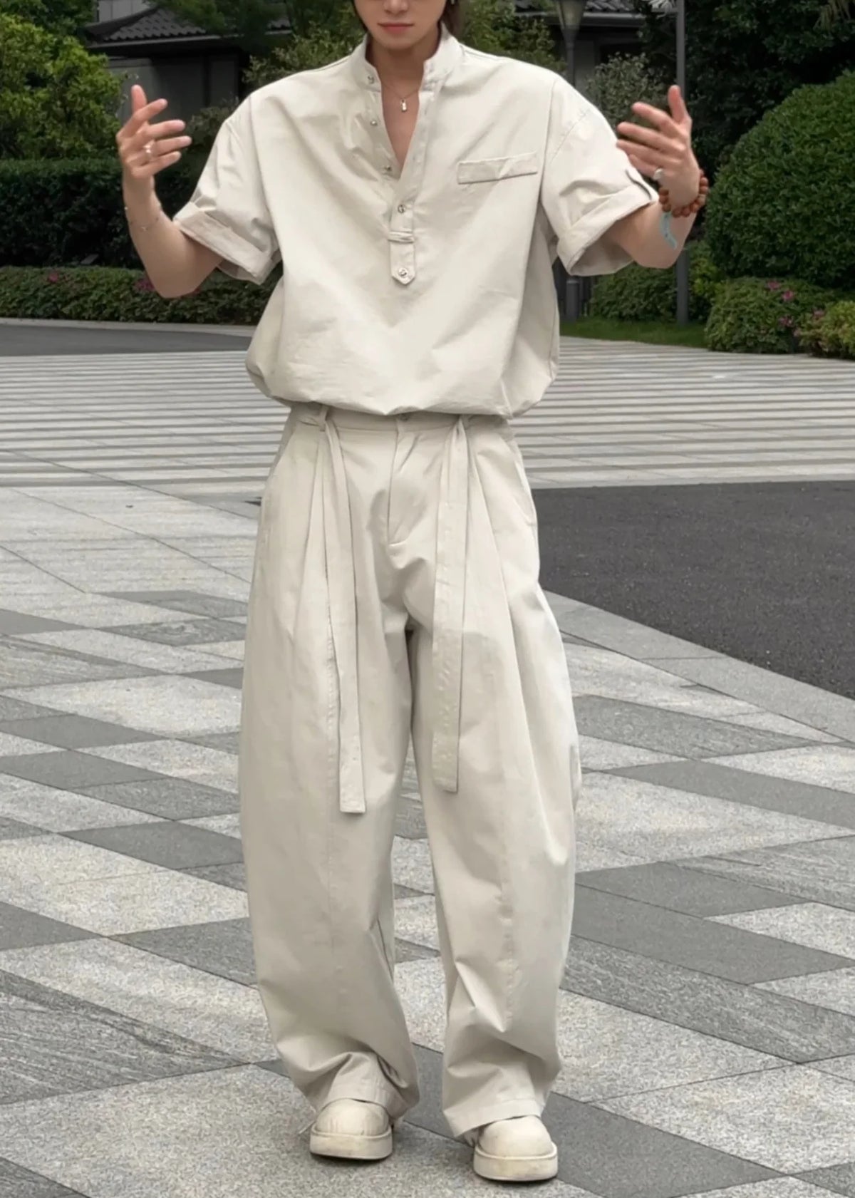 Mænds Oversized Bomuldssæt Klassisk Efterårsstil 3