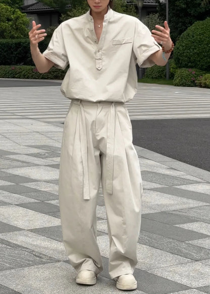 Mænds Oversized Bomuldssæt Klassisk Efterårsstil 3