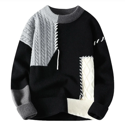Mænds Patchwork Sweater Moderne 4