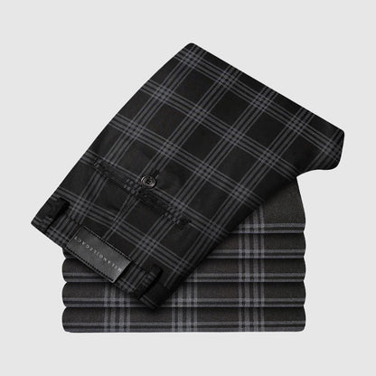 Mænds Plaid Bukser Med Lige Ben 2
