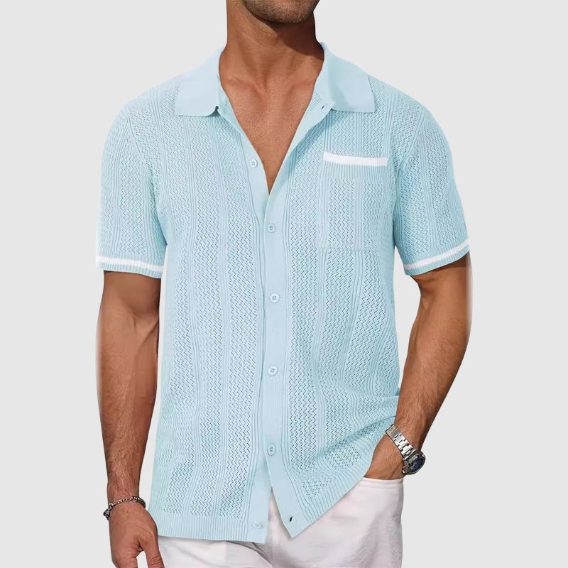 Mænds Polo Shirt Med Retro Design 3