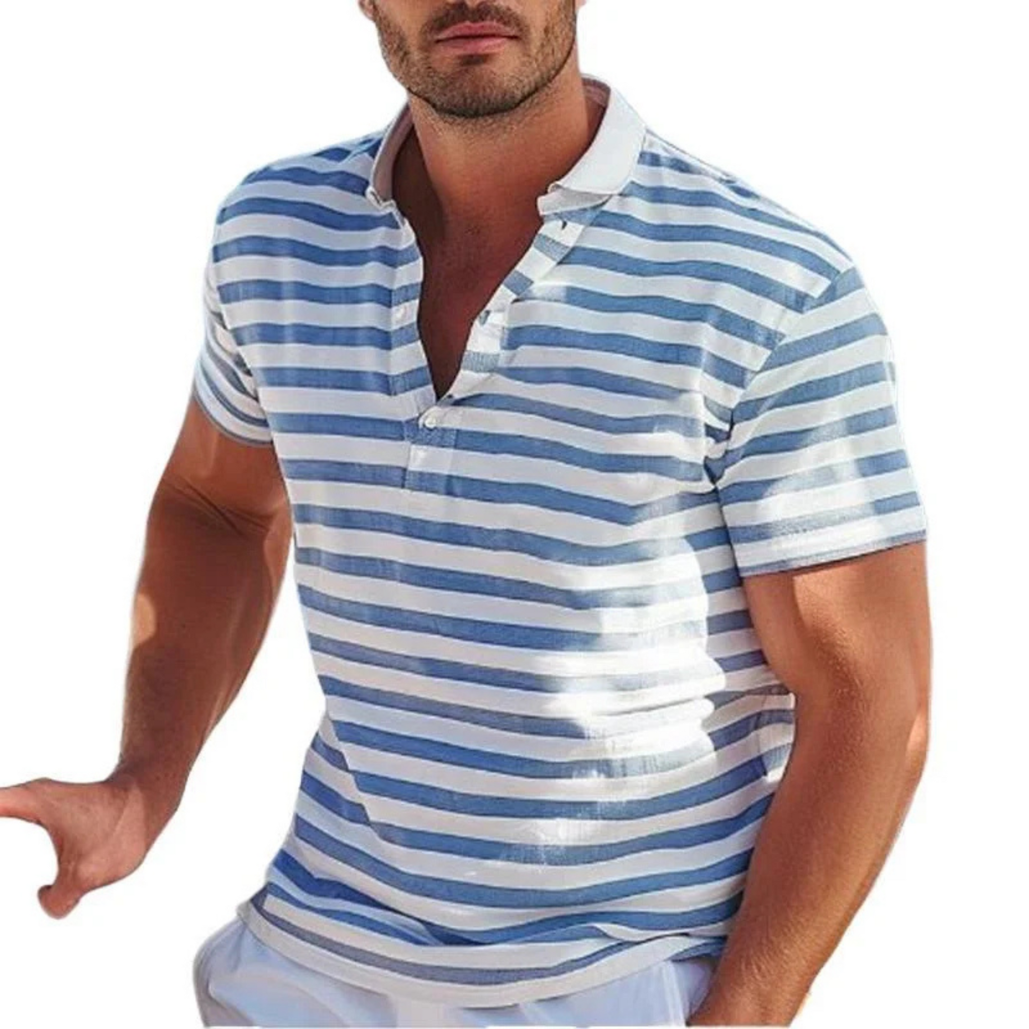Mænds Polo Shirt Retro Stribet 1