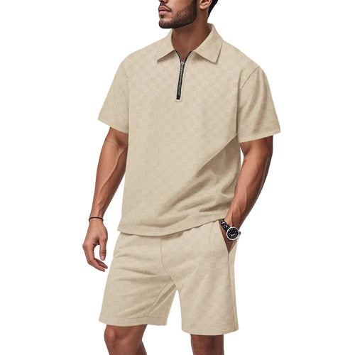 Mænds Polo T-shirt og Shorts Sæt Moderne Design 0