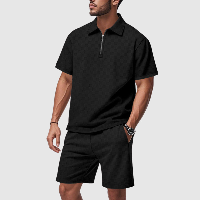 Mænds Polo T-shirt og Shorts Sæt Moderne Design 1