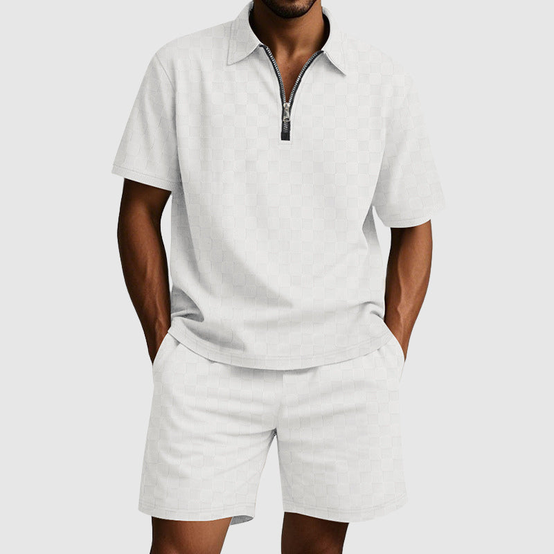 Mænds Polo T-shirt og Shorts Sæt Moderne Design 5