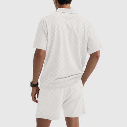 Mænds Polo T-shirt og Shorts Sæt Moderne Design 6