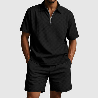 Mænds Polo T-shirt og Shorts Sæt Moderne Design 7