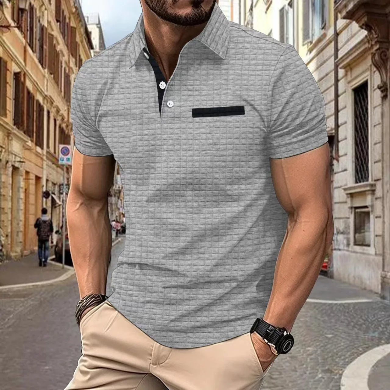 Mænds Poloshirt Casual Stil 4