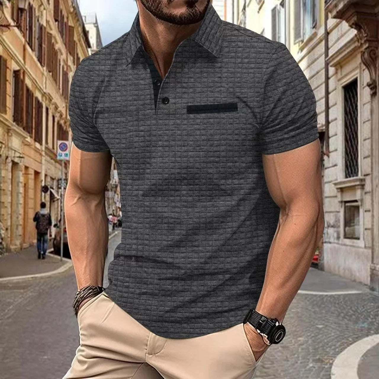 Mænds Poloshirt Casual Stil 5