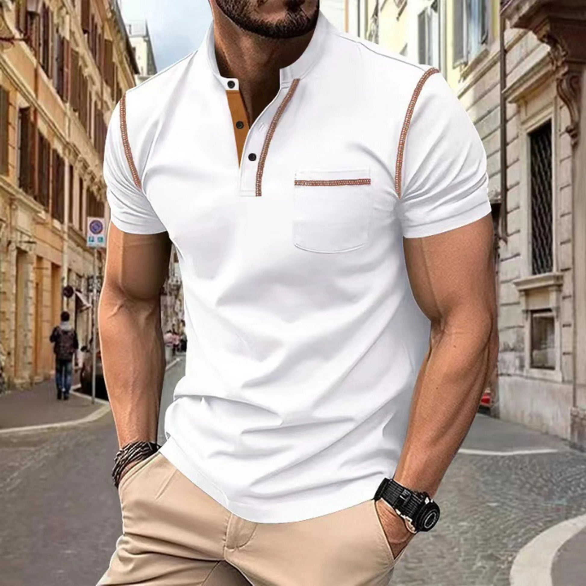Mænds Poloshirt Klassisk Stil 5