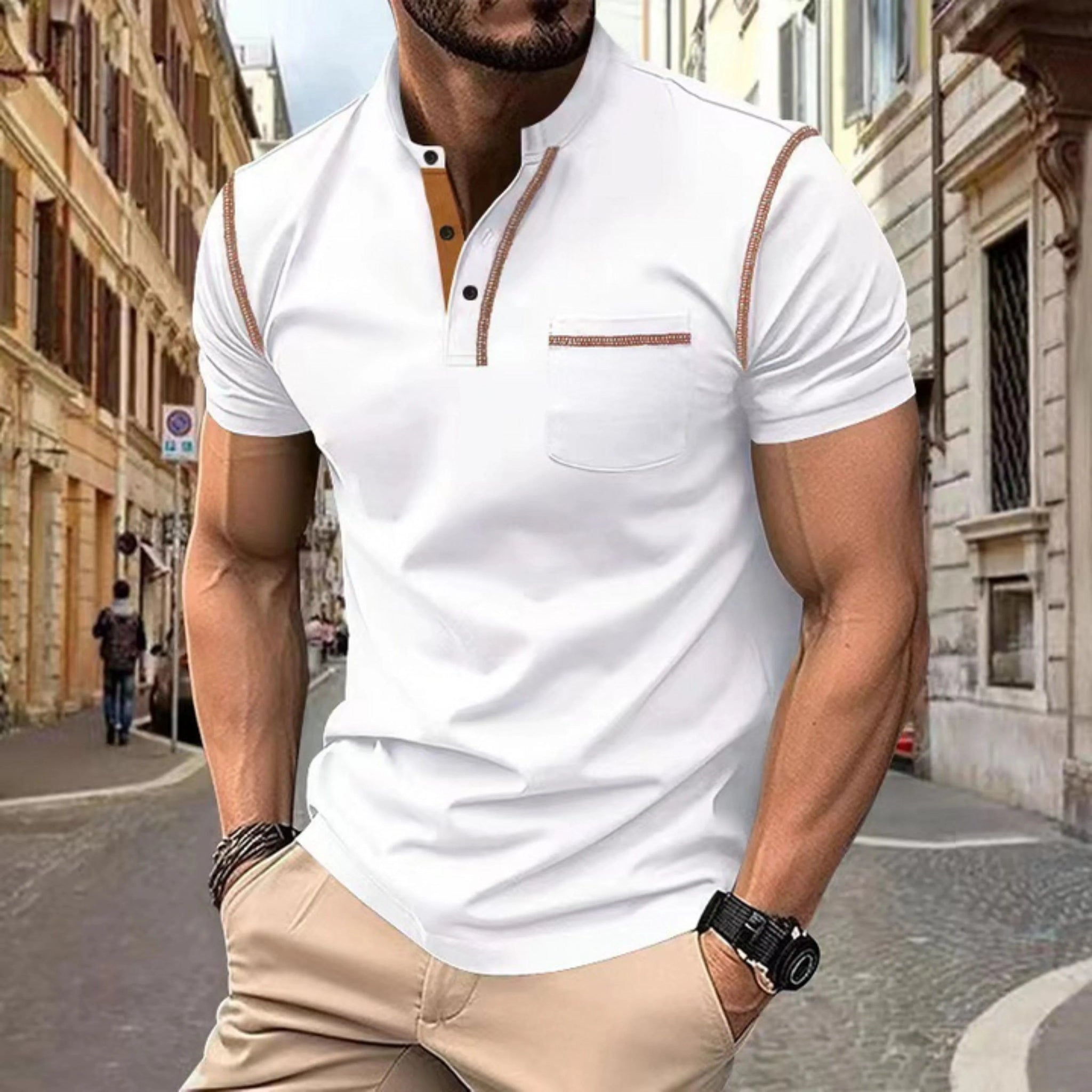Mænds Poloshirt Klassisk Stil 5