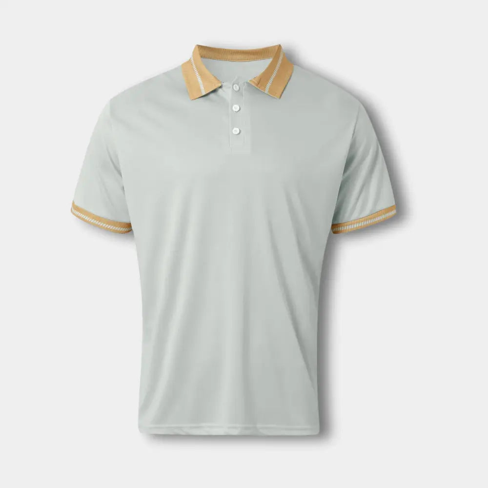 Mænds Poloshirt Kortærmet med Kontrastkrave Stilfuld Design 3