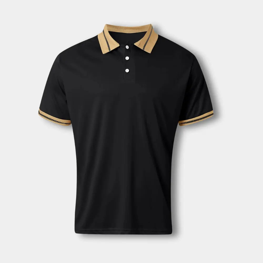 Mænds Poloshirt Kortærmet med Kontrastkrave Stilfuld Design 5