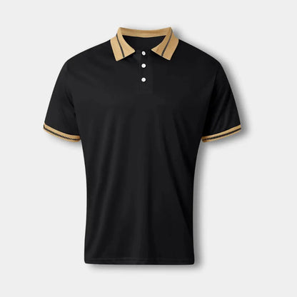 Mænds Poloshirt Kortærmet med Kontrastkrave Stilfuld Design 5
