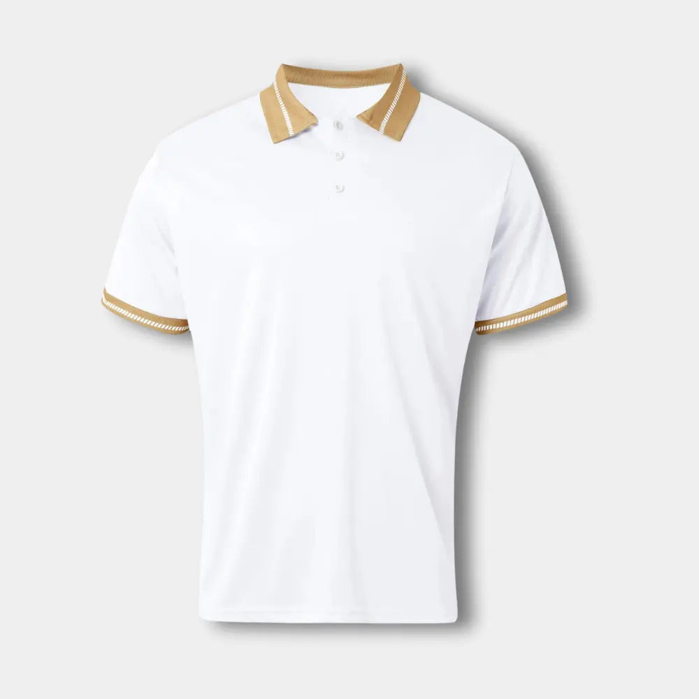 Mænds Poloshirt Kortærmet med Kontrastkrave Stilfuld Design 8