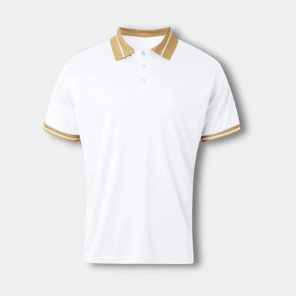 Mænds Poloshirt Kortærmet med Kontrastkrave Stilfuld Design 8