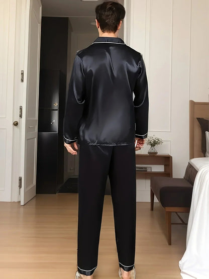 Mænds Pyjamas Sæt Stilfuld Design Til Afslapning 2