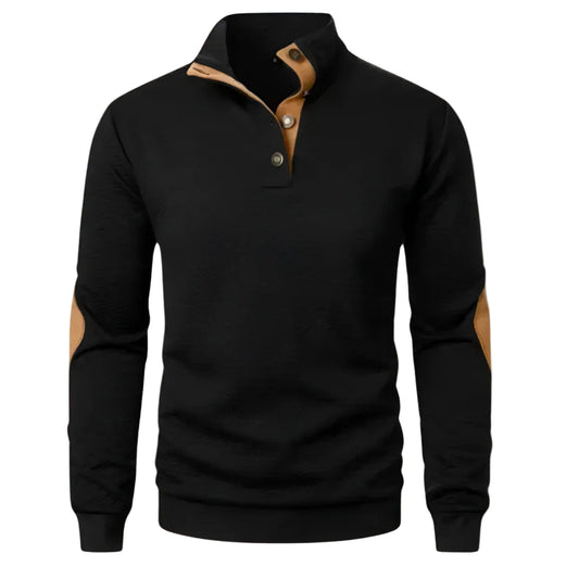 Mænds Quarter Zip Jumper Casual 0
