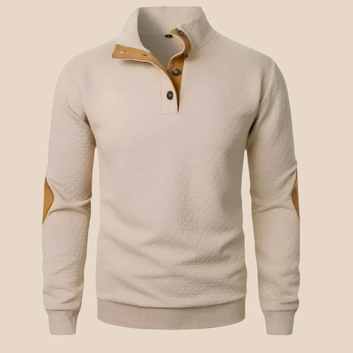 Mænds Quarter Zip Jumper Casual 4