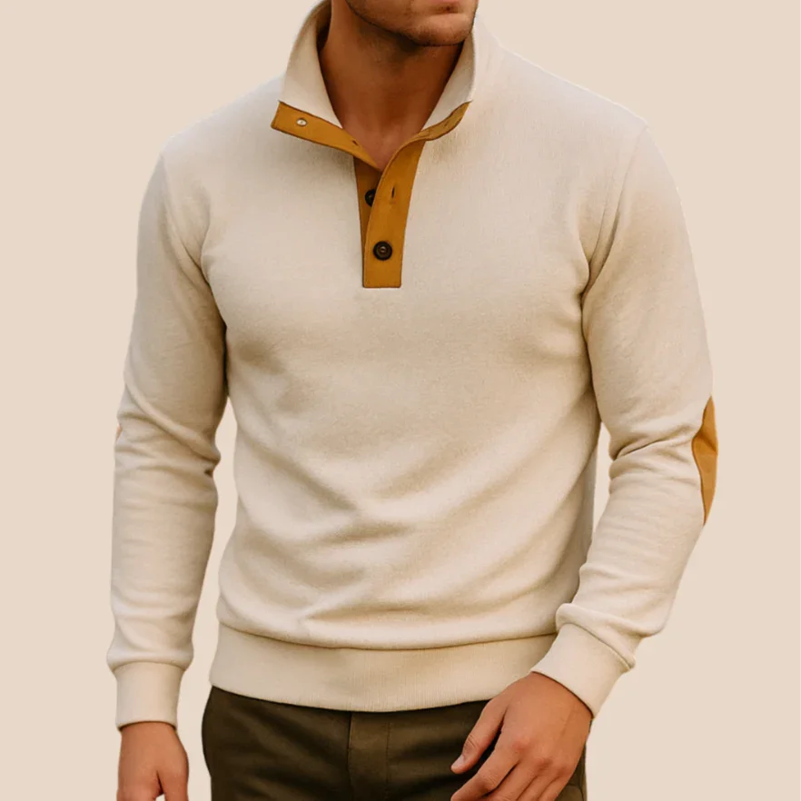 Mænds Quarter Zip Jumper Casual 5