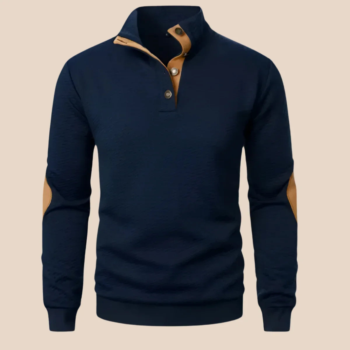 Mænds Quarter Zip Jumper Casual 6
