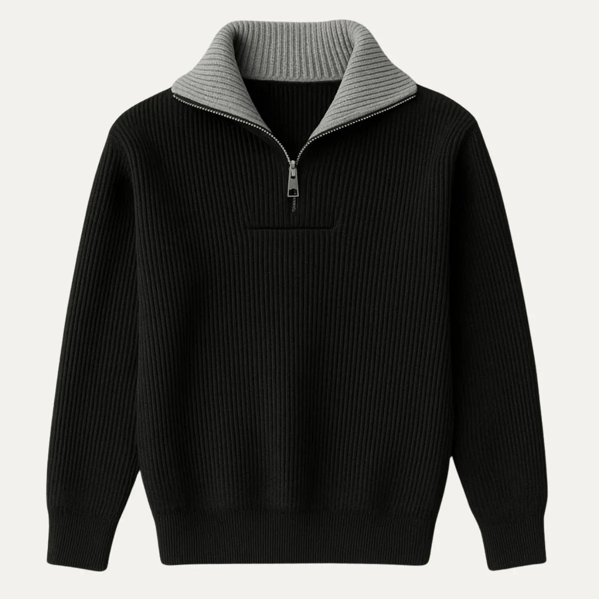 Mænds Quarter Zip Jumper Strik 2