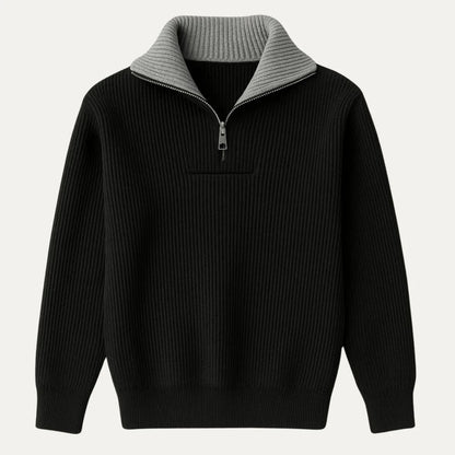 Mænds Quarter Zip Jumper Strik 2