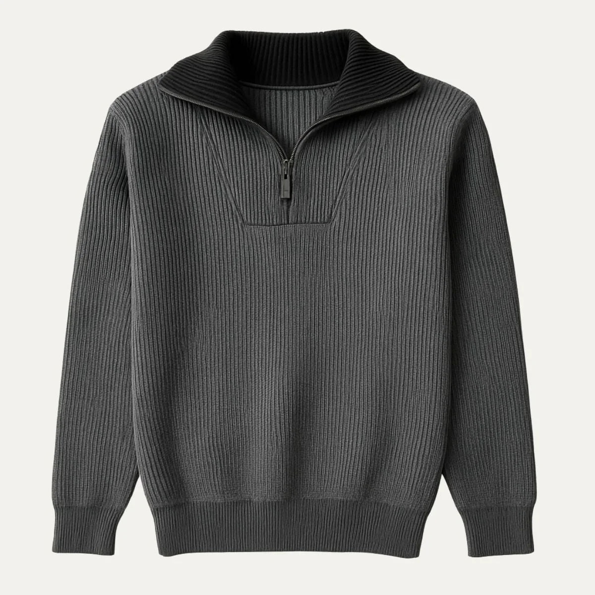 Mænds Quarter Zip Jumper Strik 3
