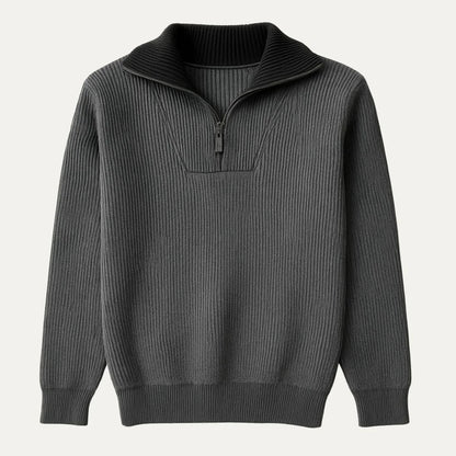 Mænds Quarter Zip Jumper Strik 3