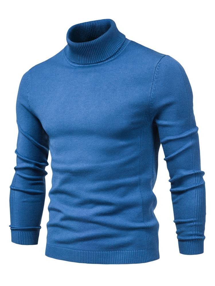 Mænds Rullekravetrøje Slim Fit 3