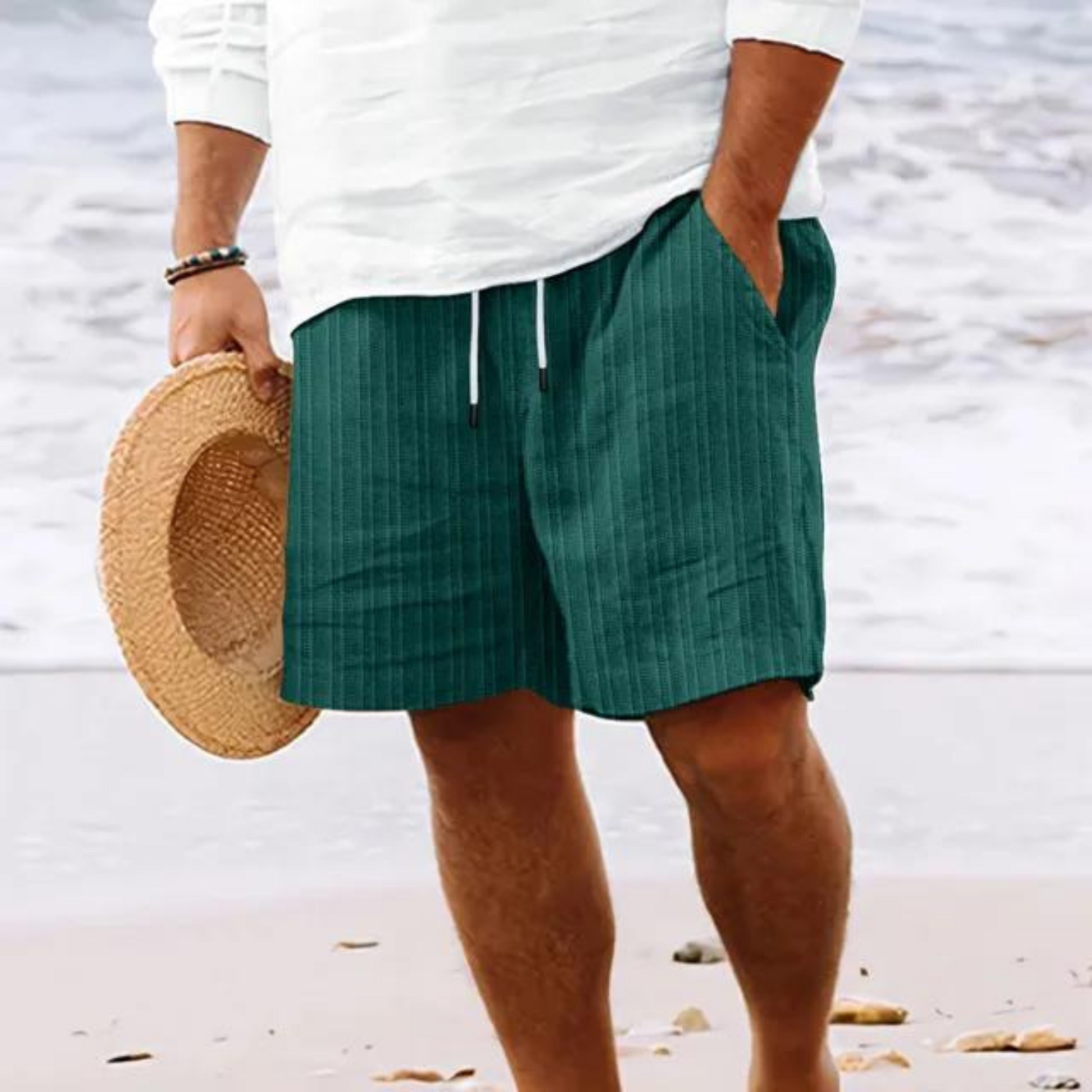 Mænds Shorts med Elastisk Talje 3