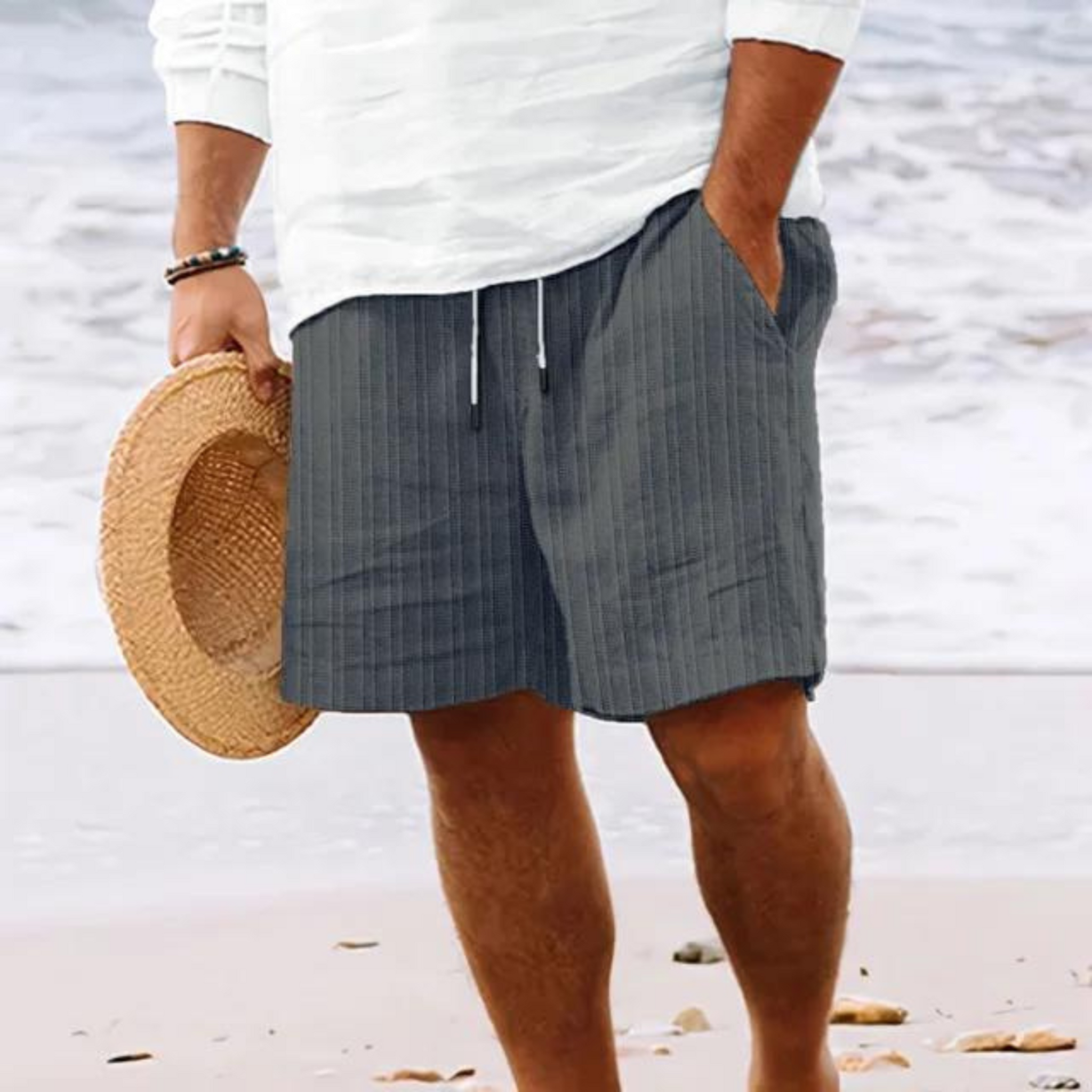 Mænds Shorts med Elastisk Talje 5