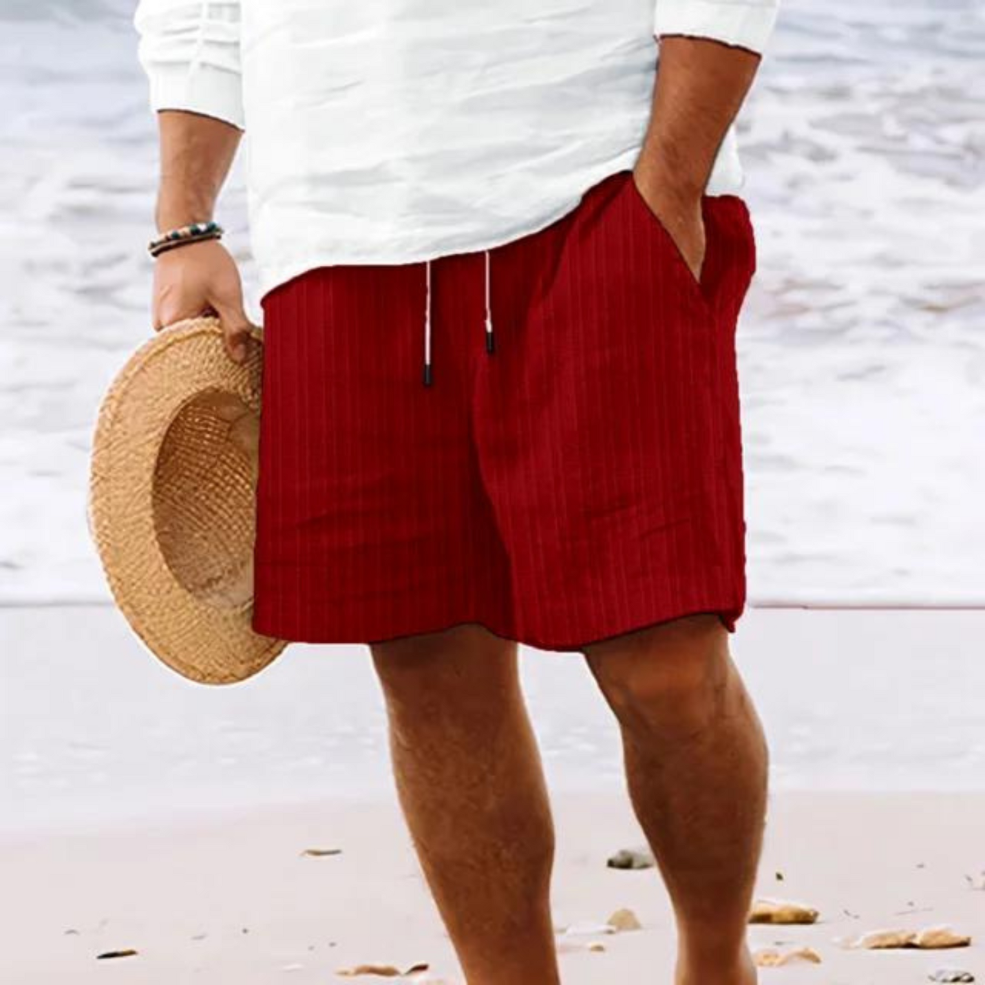 Mænds Shorts med Elastisk Talje 8