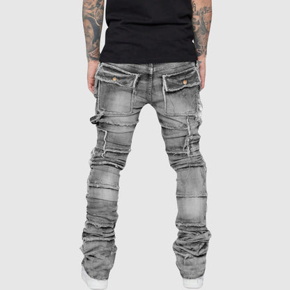 Mænds Slim Fit Jeans med Distressed Finish 3