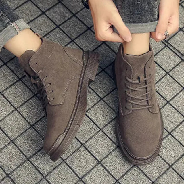 Mænds Snørestøvler i Klassisk Suede Stil 2