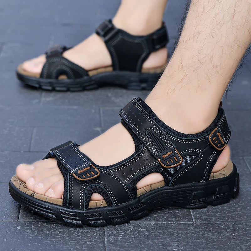 Mænds Sommer Sandaler i Læder 3