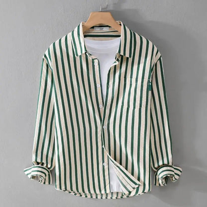 Mænds Stribet Bluse Moderne Stil 1