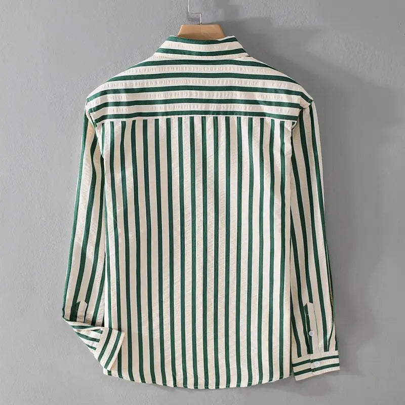 Mænds Stribet Bluse Moderne Stil 2