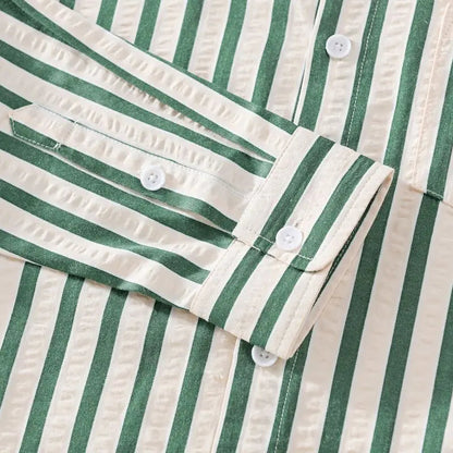 Mænds Stribet Bluse Moderne Stil 4