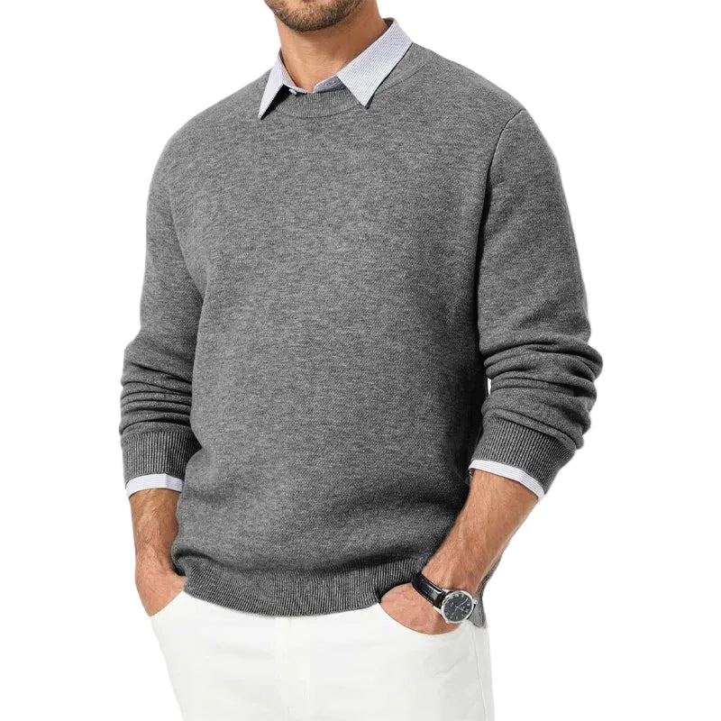 Mænds Strikket Sweater Rund Hals 0