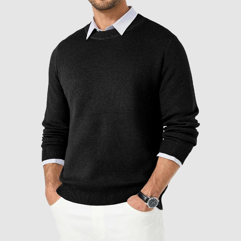 Mænds Strikket Sweater Rund Hals 2