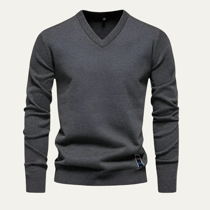Mænds Striktrøje V-Hals Casual Design 3
