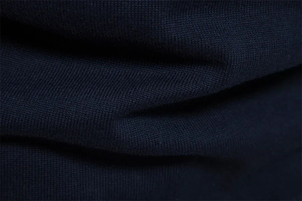Mænds Sweater med Kvart Lynlås og Stribet Design 8
