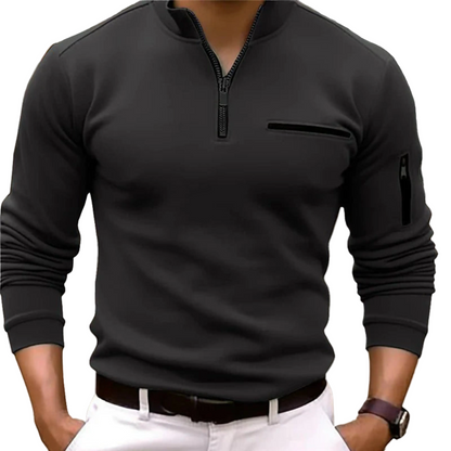 Mænds Sweater med Lynlås Casual Stil 0