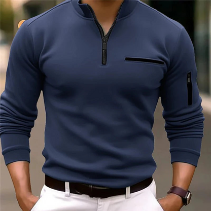 Mænds Sweater med Lynlås Casual Stil 3