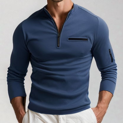 Mænds Sweater med Lynlås Casual Stil 4