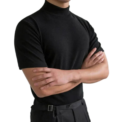 Mænds T-Shirt med Høj Krave 0