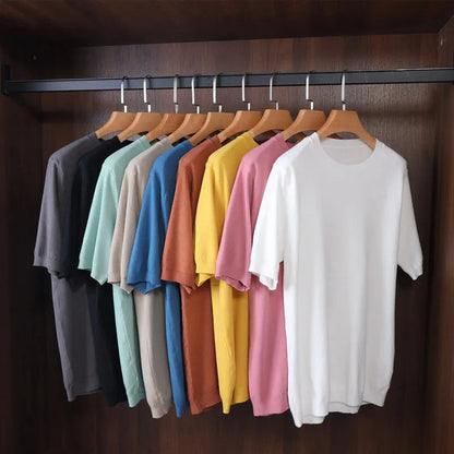 Mænds T-shirt med Rund Hals Klassisk Stil 2