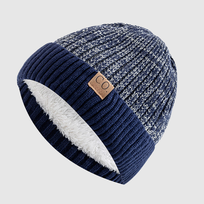 Mænds Tætsiddende Hue med Ribbet Design 1