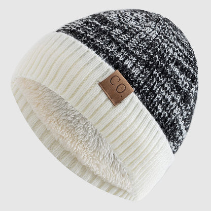 Mænds Tætsiddende Hue med Ribbet Design 3